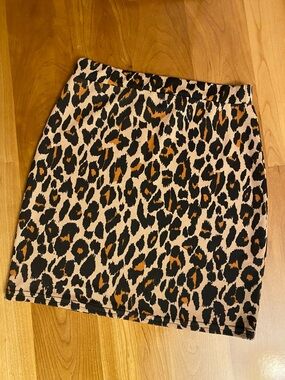 Boohoo Night Leopard Print Mini Skirt